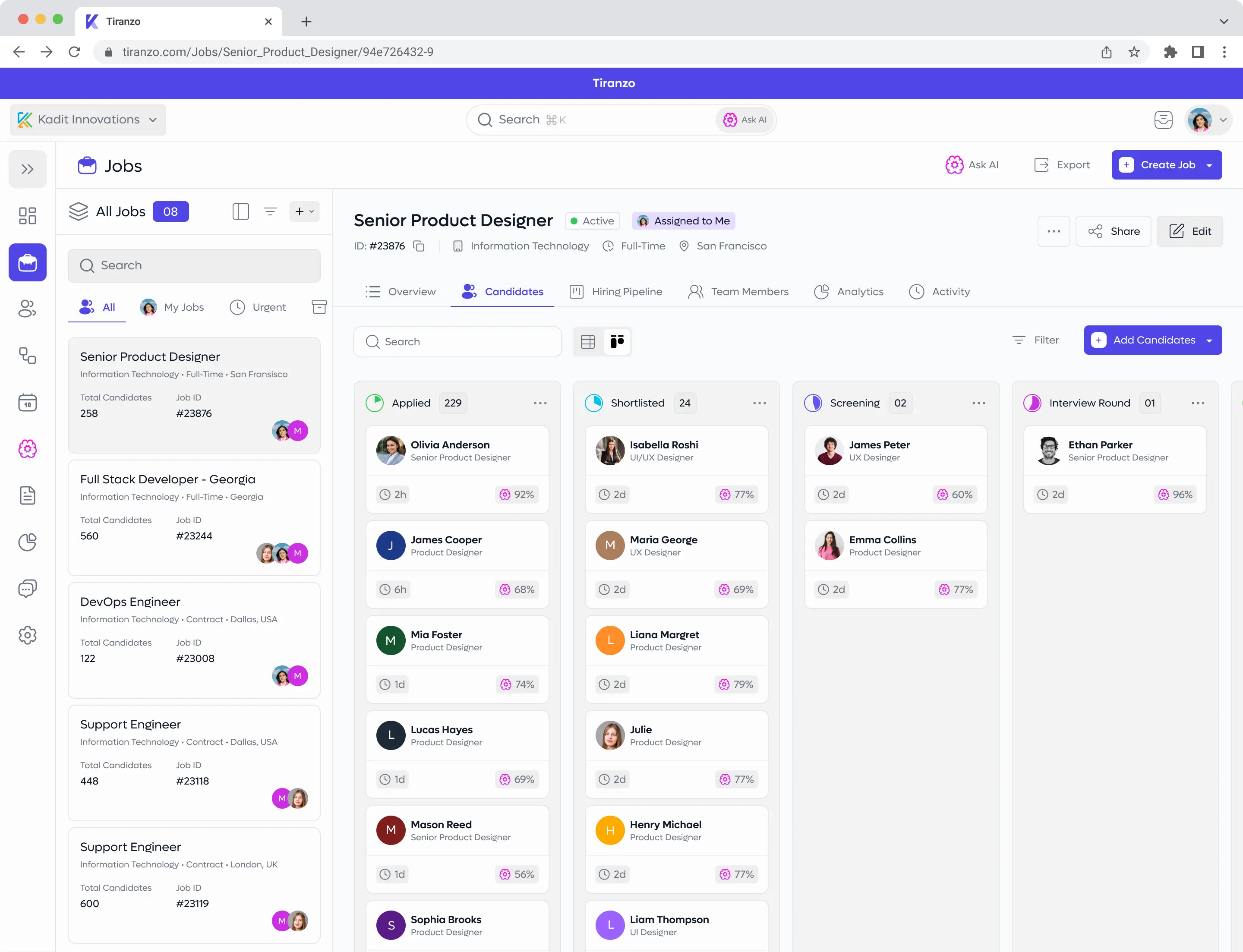 Move candidates with clarity preview